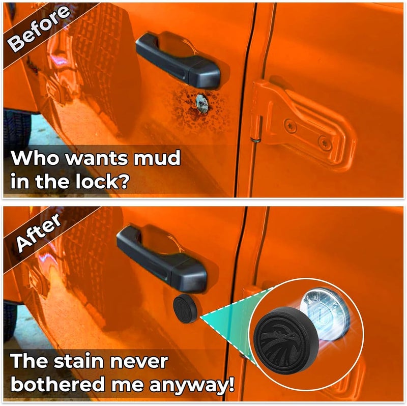 CALBEAU Strong Magnet Keyhole Covers Compatible with 2018-2026 Jeep Wrangler JL and Gladiator JT Front Door, Door Lock Covers for Keyhole Protection (Eagle) - Image 2
